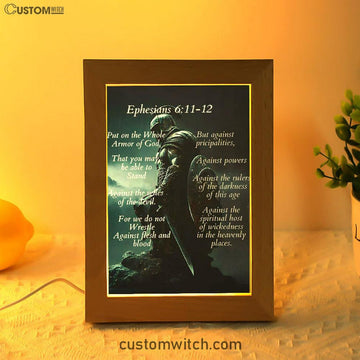Ephesians 611 The Whole Armor Of God Frame Lamp Art - Christian Home Decor - Religious Art