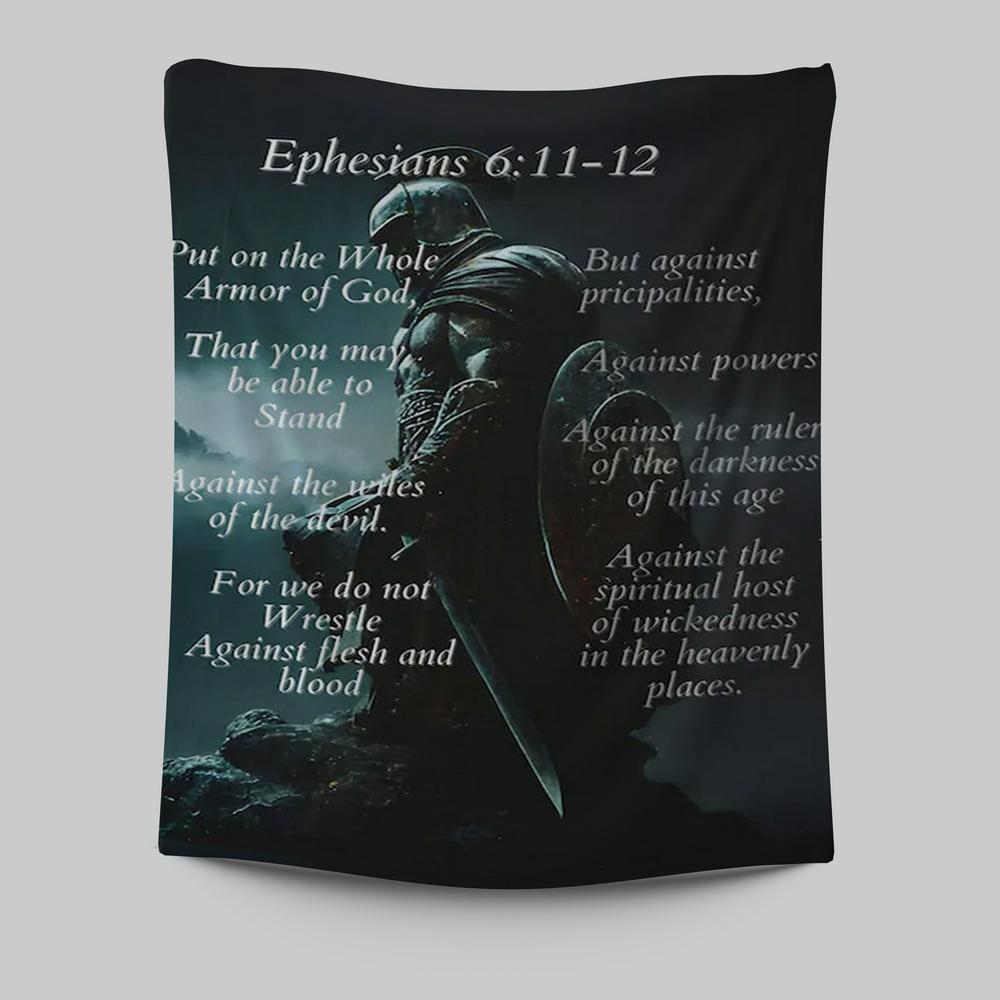 Ephesians 611 The Whole Armor Of God Tapestry Wall Art -  Christian Indoor Wall Tapestries - Religious Art
