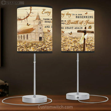 Every Day Is A New Beginning Table Lamp Gift - Farmhouse - Christian Bedroom Decor