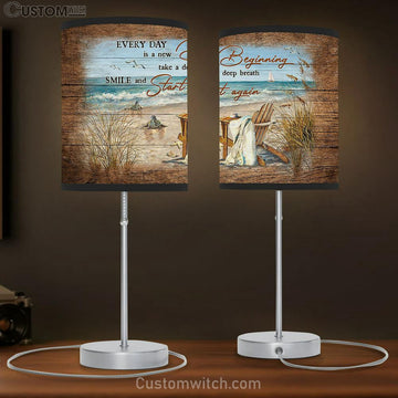 Every Day Is A New Beginning Sea Turtle Lamp Gift Table Lamp - Christian Lamp Gift - Religious Art