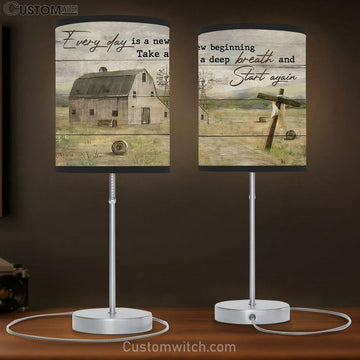 Everyday Is A New Begining Table Lamp Gift - Take A Deep Breath And Start Again Wall Decor - Christian Wall Table Lamp