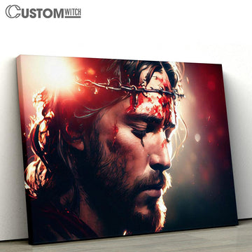 Face Of Jesus Christ Canvas Pictures - Faith Art - Christian Canvas Wall Art Decor