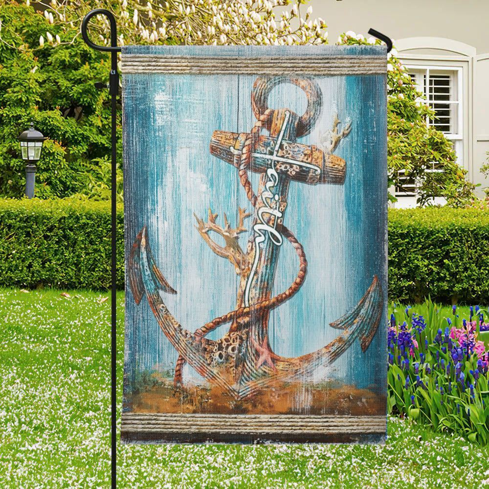 Faith Flag, Christian&#39;s Flag, Garden Decor, Garden Flag Stand, Christian Flag, Scripture Flag, Garden Banner