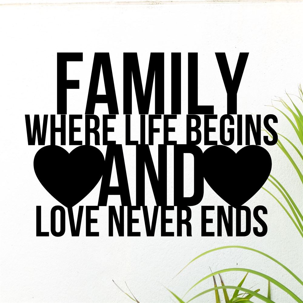 Family Where Life Begins And Love Never Ends Metal Sign, Gift Ideas For Farm Woman, Outdoor Metal Sign Frames