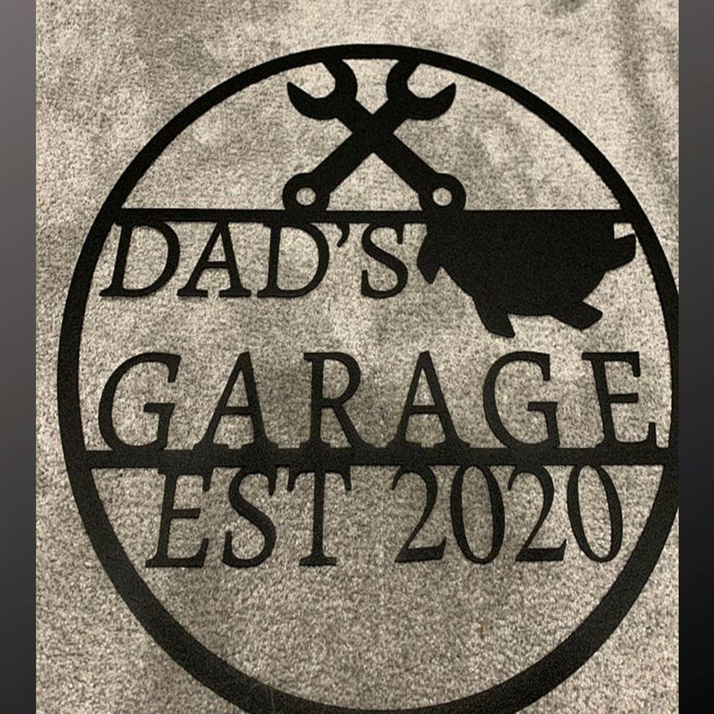Father's Day Workshop Metal Sign, Outdoor Decor Custom Sign, Tool Shed Gift For Dad, Gift For Him
