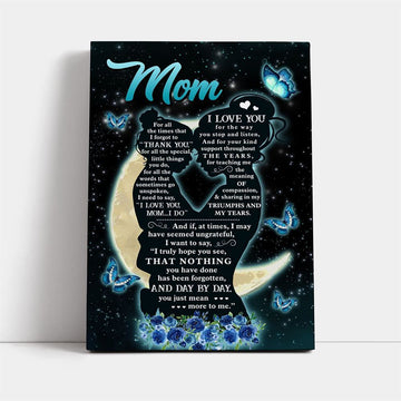 For All The Times Daughter To Mom Canvas, Mother's Day Canvas Art, Gift For Mom, Birthday Gift, Mother's Day Wall Art