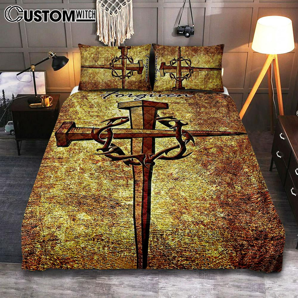 For Given Cross Quilt Bedding Set Bedroom - Christian Cover Twin Bedding Quilt Bedding Set - Religious Quilt Bedding Set Prints