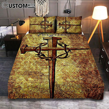 For Given Cross Quilt Bedding Set Bedroom - Christian Cover Twin Bedding Quilt Bedding Set - Religious Quilt Bedding Set Prints
