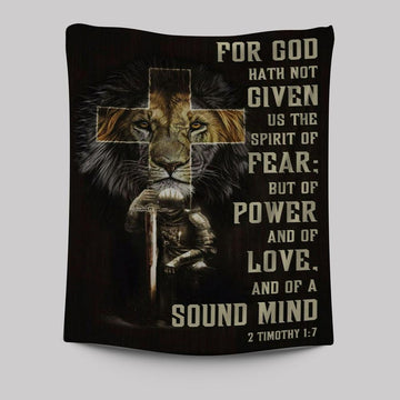 For God Hath Not Given Us The Spirit Of Fear 2 Timothy 17 Tapestry Prints - Bible Verse Wall Decor - Scripture Wall Art