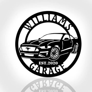 Ford Mustang Metal Sign, Garage Sign, Car Sign, Metal Art, Cut Metal Sign