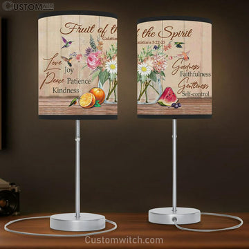 Fruit Of The Spirit Galatians 522-23 Bible Verse Table Lamp Gift - Christian Bedroom Decor
