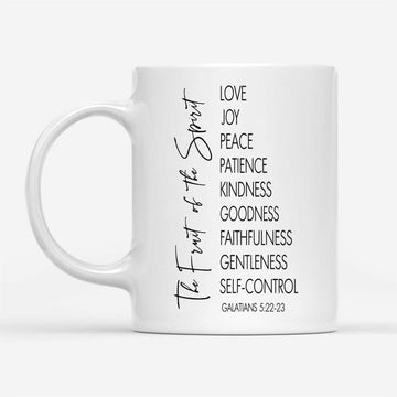 Fruit Of The Spirit Galatians 522-23 Bible Verse Mug, Christian Mug, Bible Mug, Faith Gift, Encouragement Gift