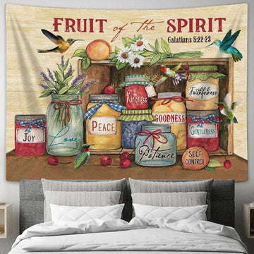 Fruit Of The Spirit Galatians 522-23 Tapestry Print - Bible Verse Wall Art - Christian Wall Decor