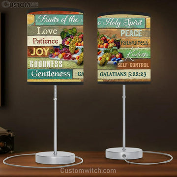 Fruits Of The Holy Spirit Table Lamp Gift - Christian Lamp Gift - Christian Bedroom Decor