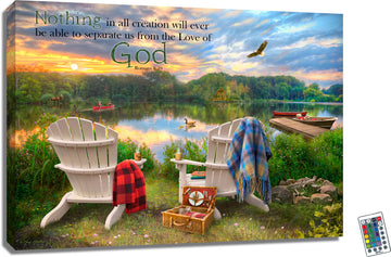 Adirondack Chairs-Scripture 18x24 Fully Illuminated LED Wall Art