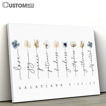 Galatians 5 22-23 Canvas Wall Art - Jesus Canvas - Christian Wall Art - Jesus Wall Decor
