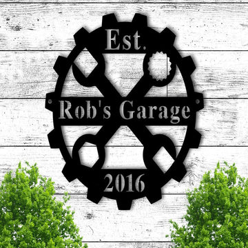 Garage Metal Sign, Metal Sign For Mens, Shop Sign For Dad, Garage Sign