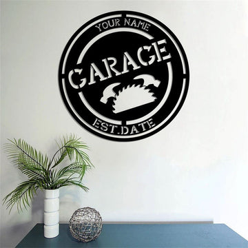 Garage Metal Wall, Dad Workshop Metal Wall Art, Man Cave Decor, Dad Shop Sign, Mechanic Metal Sign