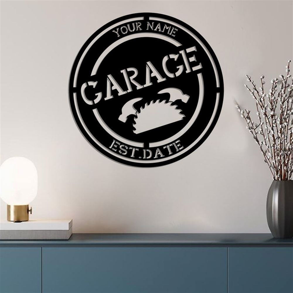 Garage Metal Wall, Dad Workshop Metal Wall Art, Man Cave Decor, Dad Shop Sign, Mechanic Metal Sign