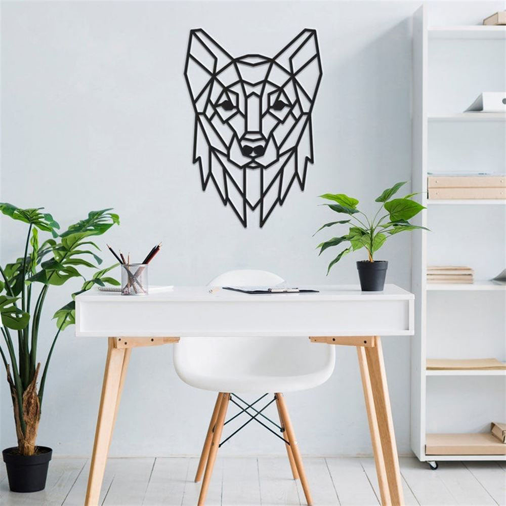 Geometric Dog Metal Sign, Anniversary Gift, Dog Wall Decor, Dog Wall Art, Home Decor Sign