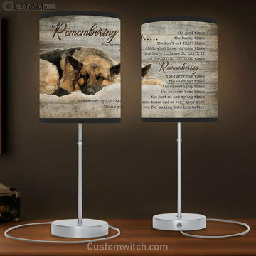 German Shepherd Dog Sleeping Lamp Gift Table Lamp - Christian Lamp Gift - Religious Art