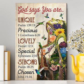 God Say You Are Natural Woman Canvas Wall Art - Christian Wall Canvas - Religious Canvas Prints