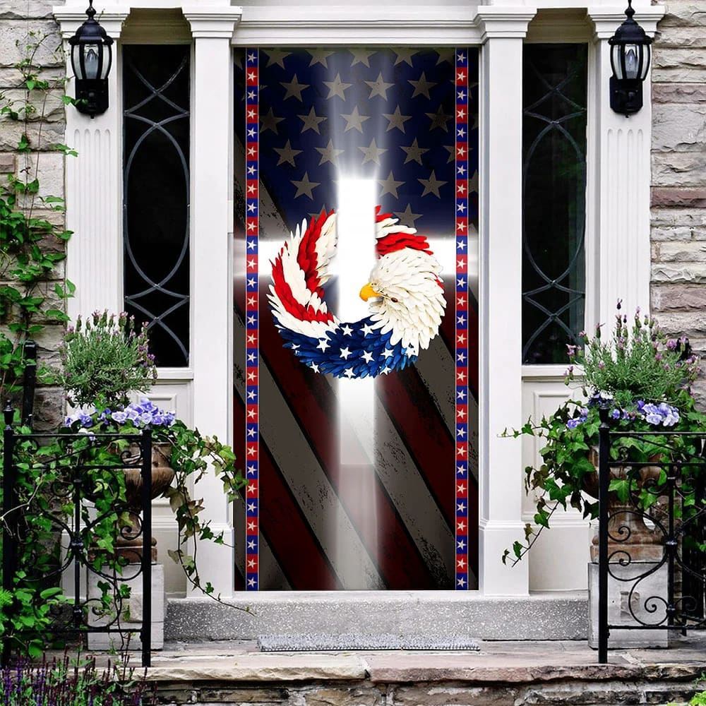 God Bless America Door Cover, Christian Door Decor, Door Christian Church, Christian Door Plaques