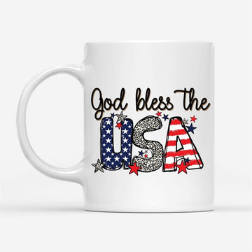 God Bless The Usa Coffee Mug, Christian Mug, Bible Mug, Faith Gift, Encouragement Gift