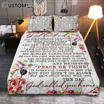 God Called You Home Quilt Bedding Set Bedroom - Christian Cover Twin Bedding Quilt Bedding Set - Religious Quilt Bedding Set Prints