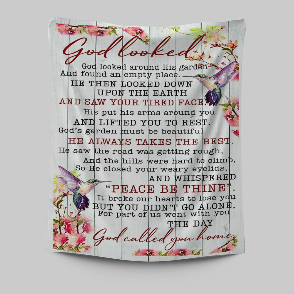 God Called You Home Tapestry Wall Art - Christian Wall Tapestry - Religious Tapestries Wall Hanging Prints