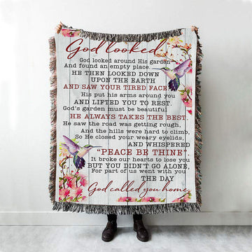 God Called You Home Woven Throw Blanket - Christian Wall Woven Blanket - Religious Woven Blanket Prints