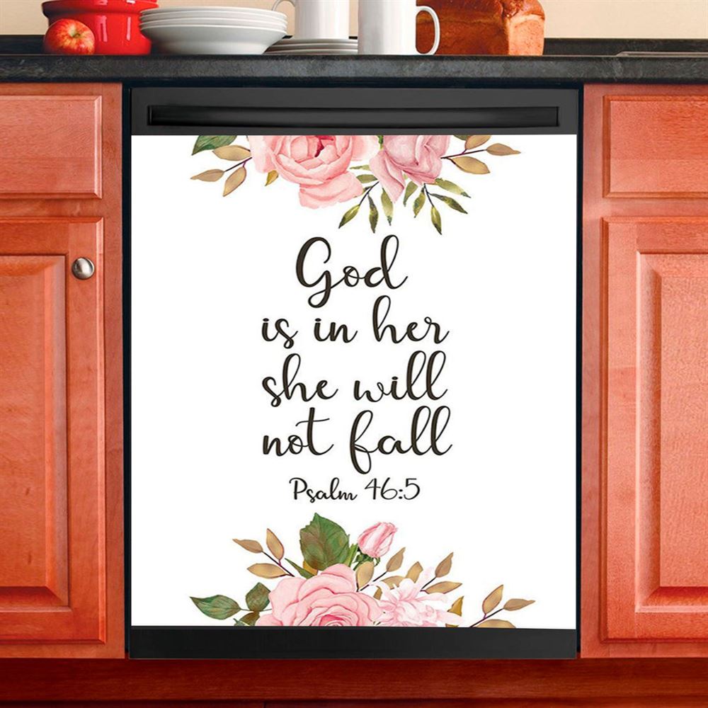 God Is Within Her She Will Not Fall Dishwasher Cover
