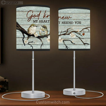 God Knew My Heart Needed You Baby Hummingbirds White Jasmine Table Lamp Gift - Bible Verse Table Lamp - Religious Bedroom Decor