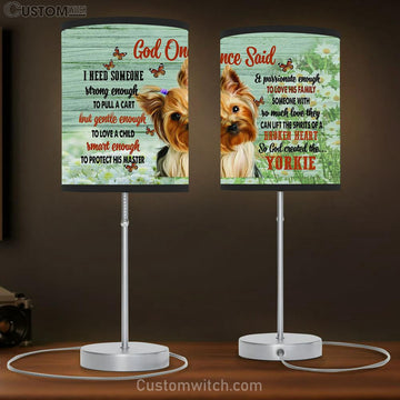 God Once Said I Need Someone Dog Table Lamp Prints - Customized Dog Photo - Christian Wall Table Lamp - Scripture Table Lamp Prints