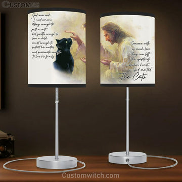 God Once Said The Cat Table Lamp Gift - Christian Wall Table Lamp - Scripture Table Lamp Prints