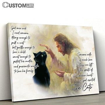 God Once Said The Cat Canvas Wall Art - Christian Wall Canvas - Scripture Canvas Prints
