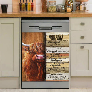 God Says You Are Dishwasher Cover, Christian Dishwasher Stickers, Christian Kitchen Decor