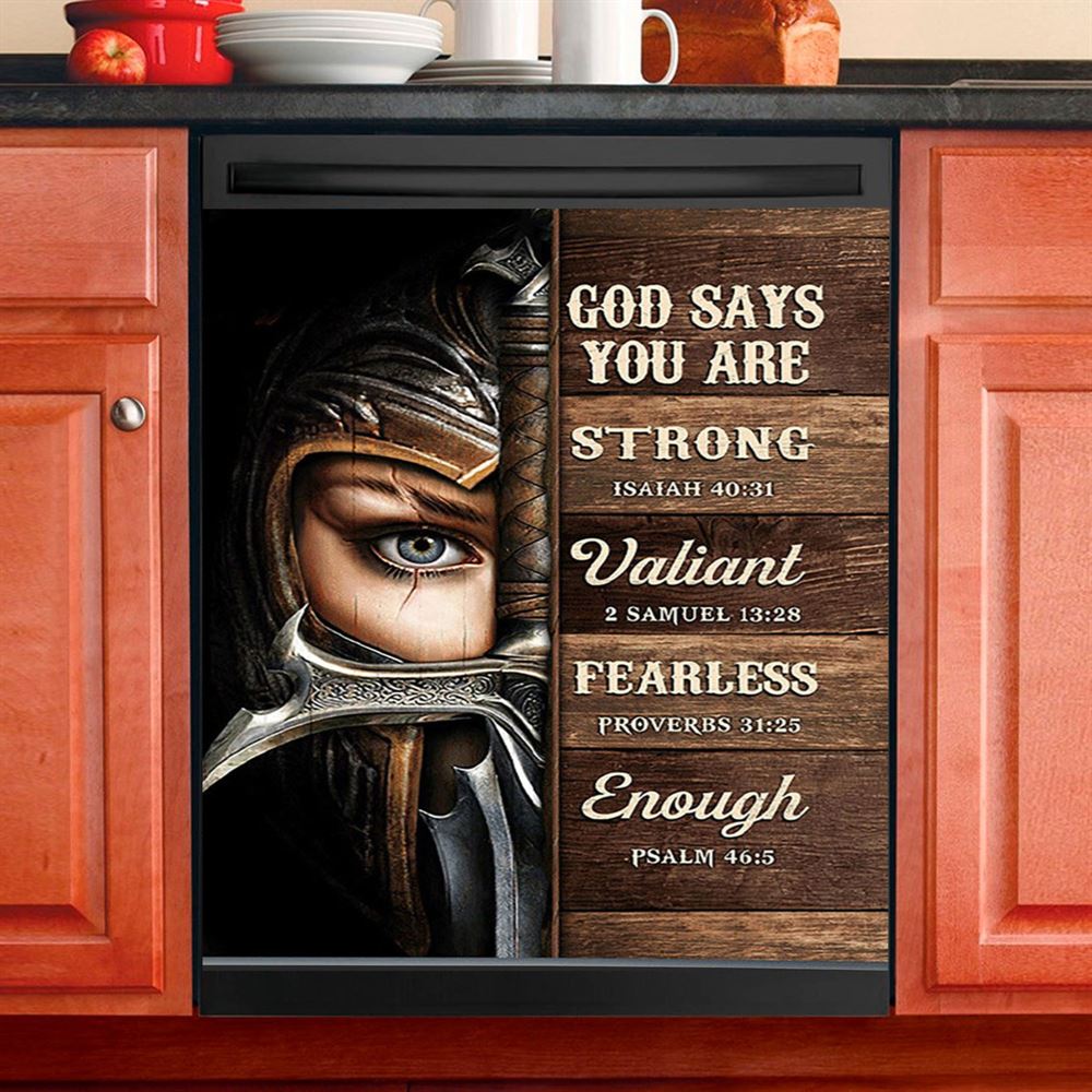 God Says You Are Dishwasher Cover, Christian Dishwasher Stickers, Religious Kitchen Decor