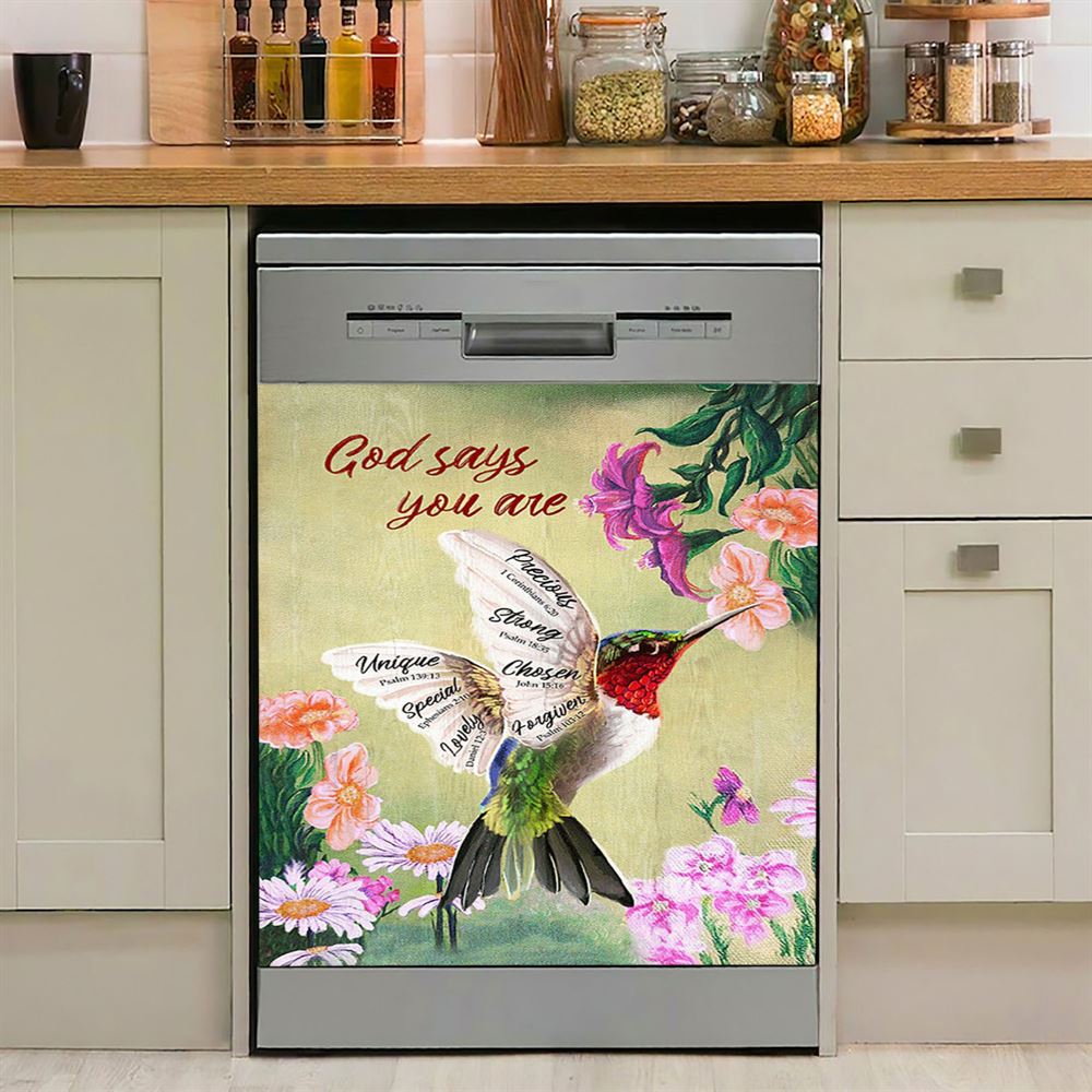 God Says You Are Horse Dishwasher Cover, Christian Dishwasher Stickers, Religious Kitchen Decor