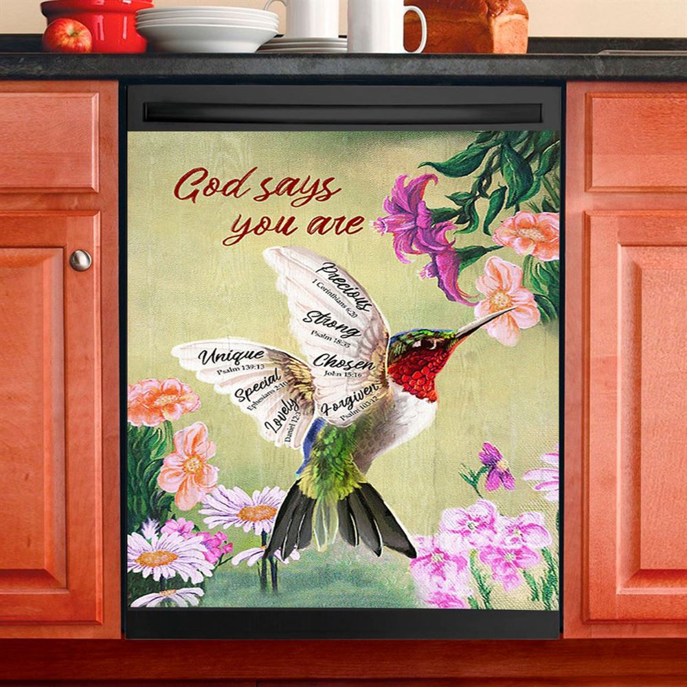 God Says You Are Horse Dishwasher Cover, Christian Dishwasher Stickers, Religious Kitchen Decor
