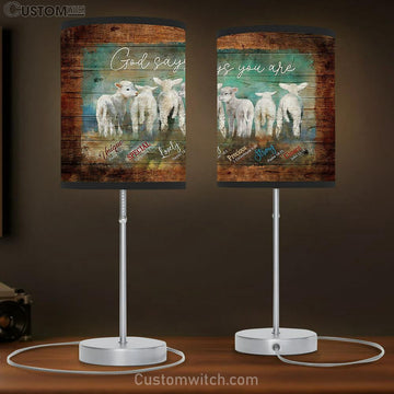 God Says You Are Unique Baby Lamps Table Lamp Gift - Bible Verse Table Lamp - Religious Bedroom Decor