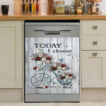 Gorgeous Roses Today I Choose Joy Dishwasher Cover, Christian Dishwasher Stickers, Religious Kitchen Decor