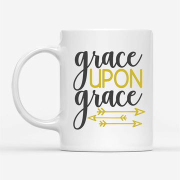 Grace Upon Grace Coffee Mug, Christian Mug, Bible Mug, Faith Gift, Encouragement Gift