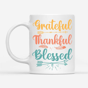 Grateful Thankful Blessed Mug, Christian Coffee Mugs, Christian Mug, Bible Mug, Faith Gift, Encouragement Gift