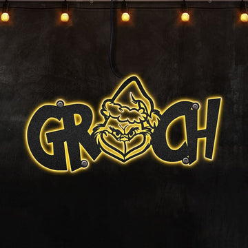 Grinch Christmas Gifts Wall Decoration Metal Sign, Christmas Gift, Christmas Home Decor Sign, Christmas Outdoor Metal Sign