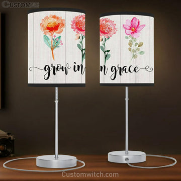 Grow In Grace Table Lamp Gift - - Christian Bedroom Decor