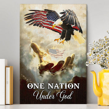 Hand Of Jesus One Nation Under God Canvas Wall Art - Jesus Canvas Pictures - Christian Canvas Wall Art