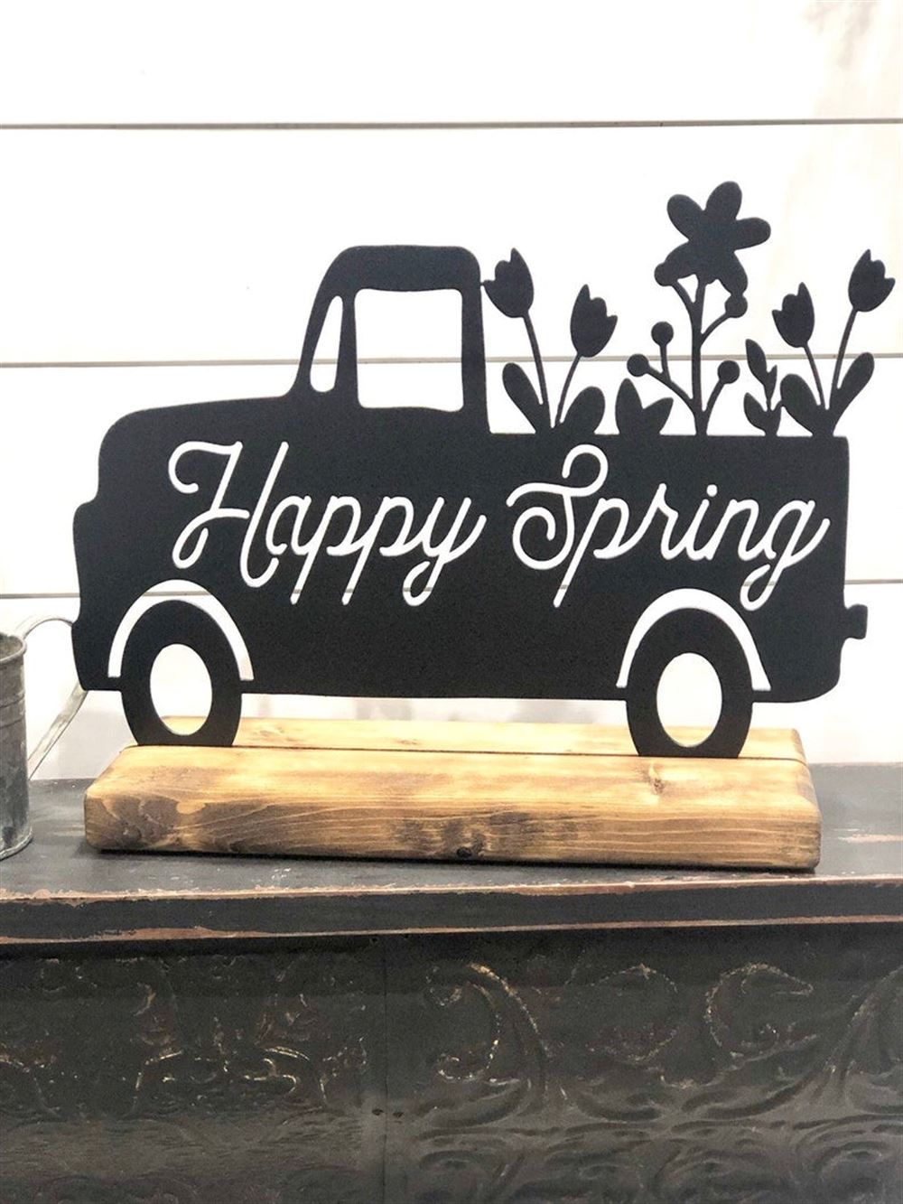 Happy Spring Metal Decor, Gift Ideas For Farm Woman, Large Metal Outdoor Signs, Outdoor Metal Sign Frames