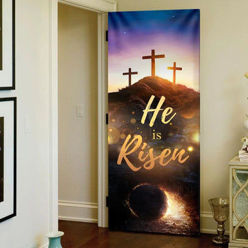 He Is Risen Easter Door Cover, Christian Door Decor, Door Christian Church, Christian Door Plaques