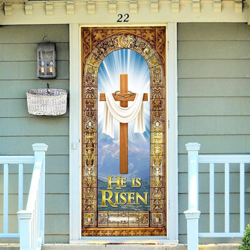 He Is Risen Easter Jesus Christ Door Cover, Christian Door Decor, Door Christian Church, Christian Door Plaques